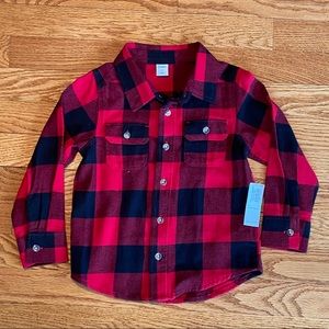 Old Navy Boy’s Buffalo Plaid Button Down Shirt
